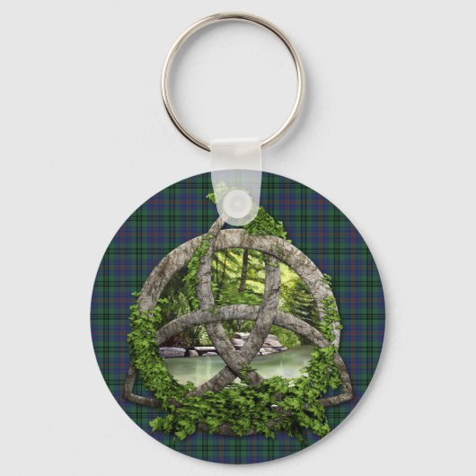 Porte-clés Clan Walker Tartan Celtic Trinity (Recto)