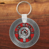 Porte-clés Clan Wallace Crest et Tartan Knot (Recto)