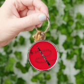 Porte-clés Clarinet et notes musicales (Main)