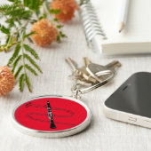 Porte-clés Clarinet et notes musicales (Côté)