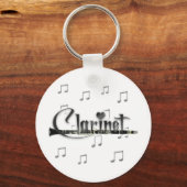 Porte-clés Clarinet I Love Clarinet (Recto)