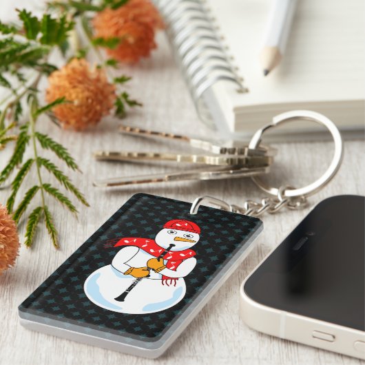 Porte-clés Clarinet Snowman (Devant droit)