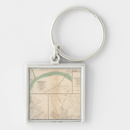 Porte-clés Clarksville, Tenn, Dalton, Ga (Devant)