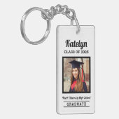Porte-clés Classe blanche personnalisée de 2025 Graduation Ph (Devant gauche)