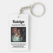 Porte-clés Classe blanche personnalisée de 2025 Graduation Ph (Dos)