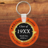 Porte-clés Classe de 1972 Cadeaux, Orange bon marché, Noir, R (Verso)