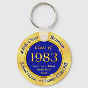Porte-clés Classe de 1983, Blue and Gold Party Favors,