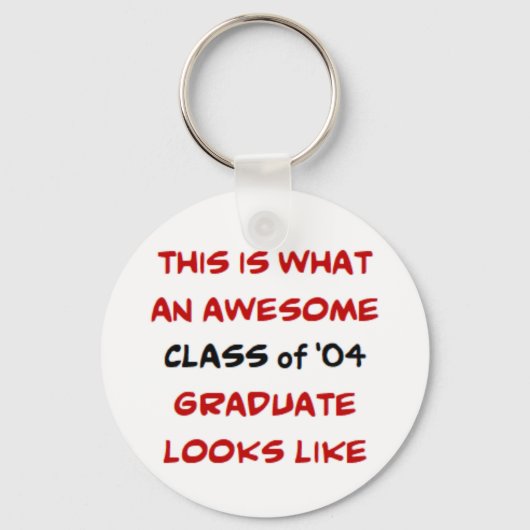 Porte-clés classe de 2004 diplômé, génial (Recto)