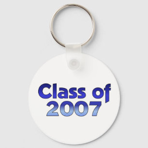 Porte-clés Classe de 2007 bleus et blancs