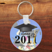 Porte-clés Classe de 2011 Graduation Key-Chain bleu (Recto)