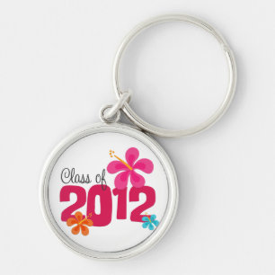 Porte-clés Classe de 2012 ketmies roses florales