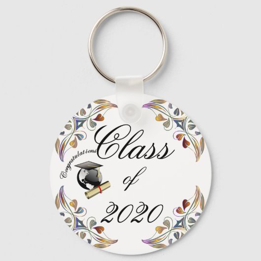 Porte-clés Classe de 2020 Graduation (Recto)