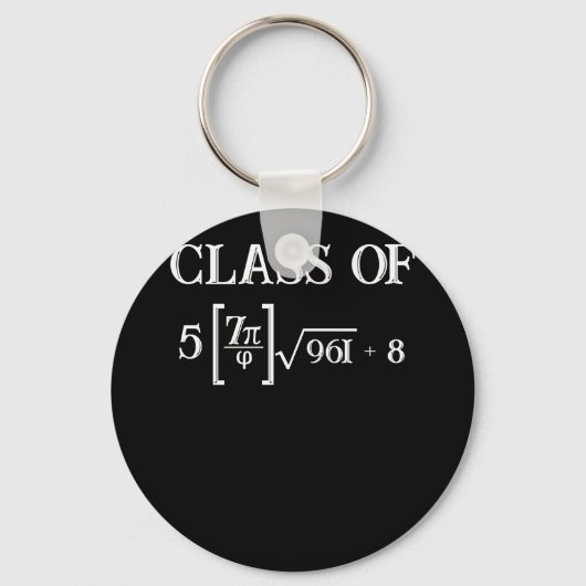 Porte-clés Classe de 2023 Math Pi 8e Graduation (Recto)