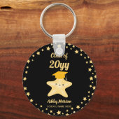 Porte-clés Classe de 2024 Super Star Black and Gold (Verso)