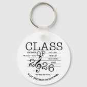 Porte-clés Classe de 2026 Bande de Marching Graduation (Recto)