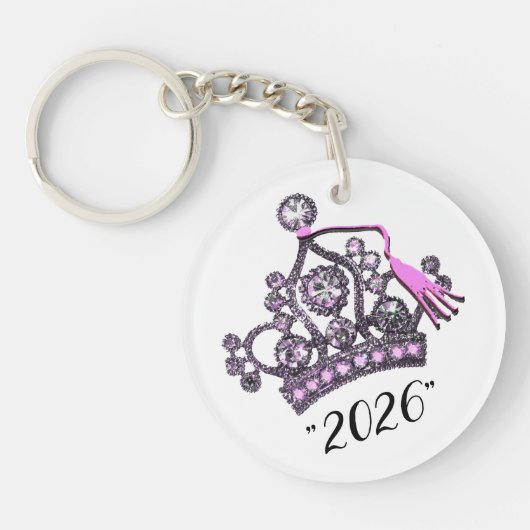 Porte-clés « Classe de 2026 » Couronne de princesse (Devant)