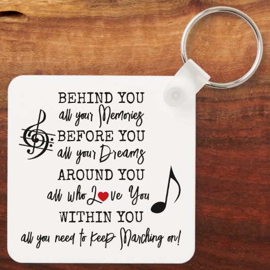 Porte-clés Classe de 2026 Marching Band Graduate Inspirationa (Verso)