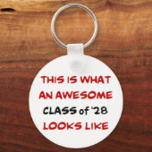 Porte-clés classe de 2028, génial (Recto)