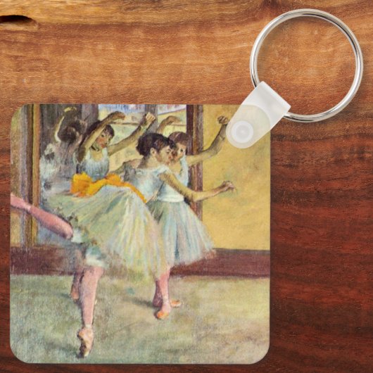 Porte-clés Classe de ballet, salle de danse par Edgar Degas (Verso)