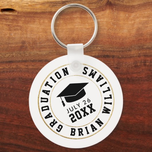 Porte-clés Classe de... Cercle Casquette noir (Recto)