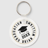 Porte-clés Classe de... Cercle Casquette noir (Verso)