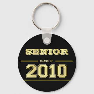 Porte-clés Classe de diplôme de 2010 Cercle clé - Noir et Or