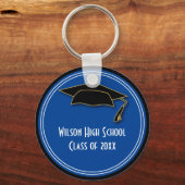 Porte-clés Classe de diplôme de Keepsaké bleu couleur de l'éc (Recto)