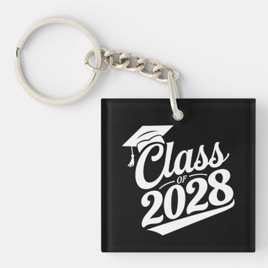 Porte-clés Classe De Diplômés De 2028 Fier (Devant)