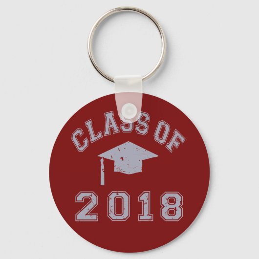 Porte-clés Classe De Graduation 2018 - Gris (Recto)