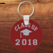 Porte-clés Classe De Graduation 2018 - Gris (Recto)