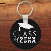 Porte-clés Classe de qualification de la typographie noire et (Recto)