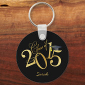 Porte-clés Classe Funky Black and Gold personnalisée de 2015 (Recto)