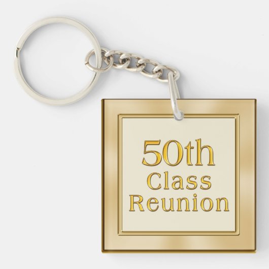 Porte-clés Classe Golden 50th Class Reunion Souvenirs préféré (Devant)