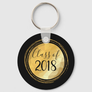 Porte-clés Classe minimale de graduation brillante or de 2018