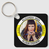 Porte-clés Classe Minimale Reunion Photo - Noir Jaune Blanc (Recto)