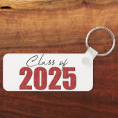 Porte-clés Classe Parties scintillant rouge de 2025 (Recto)