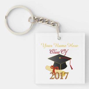 Porte-clés Classe personnalisée de 2017 porte - clés double