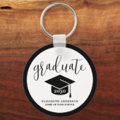 Porte-clés Classe simple moderne de 2023 Graduate Graduate (Recto)