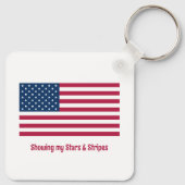 Porte-clés Classic American Pride avec le nom du drapeau, évé (Dos)