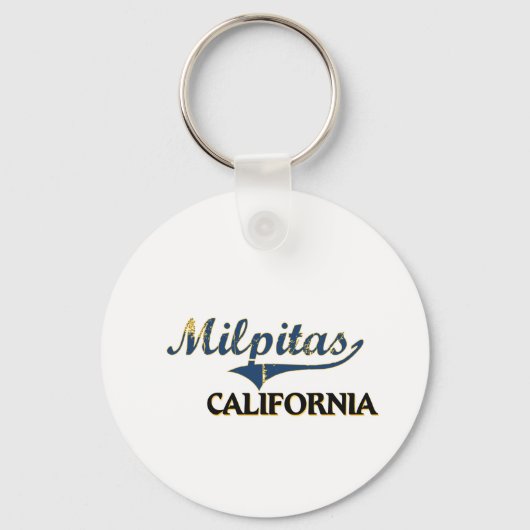 Porte-clés Classic de Milpitas California City (Recto)