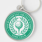 Porte-clés Classic Golf Nom personnalisé Vert (Devant)
