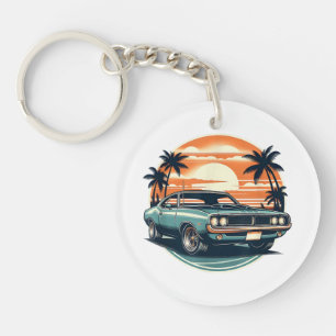 Porte-clés Classic Muscle Car Retro Style Vintage