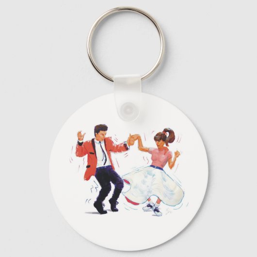 Porte-clés Classic Rock et Roll Jive Dancing (Recto)