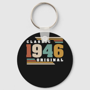 Porte-clés Classique 1946 Original 76e anniversaire 76 ans