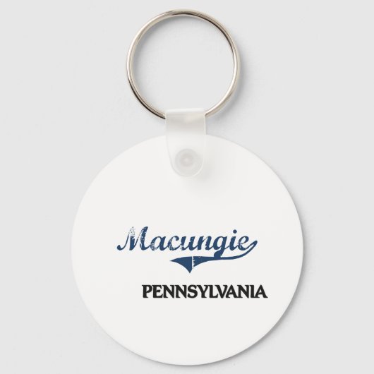 Porte-clés Classique de la ville de Macungie Pennsylvanie (Recto)