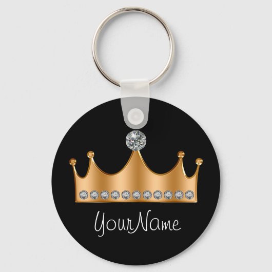 Porte-clés Classy Glitzy Bling Princess Crown Keychains (Recto)