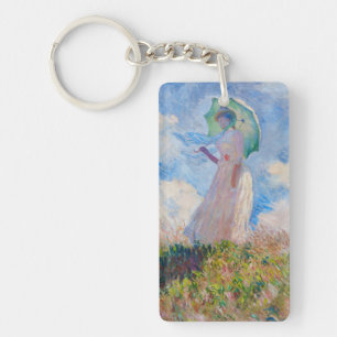 Porte-clés Claude Monet - Femme avec Parasol face à gauche