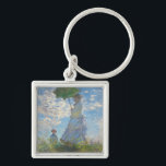 Porte-clés Claude Monet | Femme avec un parasol<br><div class="desc">Femme avec un parasol - Madame Monet et son fils,  1875 (huile sur toile)| par Claude Monet | Lieu de l'art : National Gallery of Art Washington DC| Artiste français | Numéro de collection d'images : XOS741899</div>