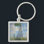 Porte-clés Claude Monet | Femme avec un parasol<br><div class="desc">Femme avec un parasol - Madame Monet et son fils,  1875 (huile sur toile)| par Claude Monet | Lieu de l'art : National Gallery of Art Washington DC| Artiste français | Numéro de collection d'images : XOS741899</div>