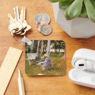 Porte-clés Claude Monet peignant, Bordure d'un bois par Sarge